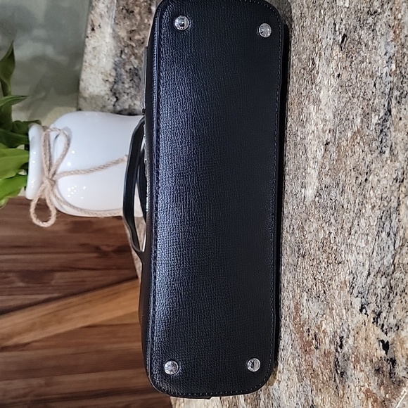 Karl Lagerfeld NWT Paris Maybelle Black & Silver Med Satchel Handbag Crossbody - Picture 11 of 11